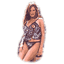 Cami-Top-And-Panties - V7047 - Blue leopard pattern sheer cami top and panties